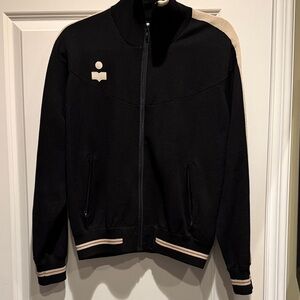 Black and Cream Isabel Marant Zip-Up Jacket